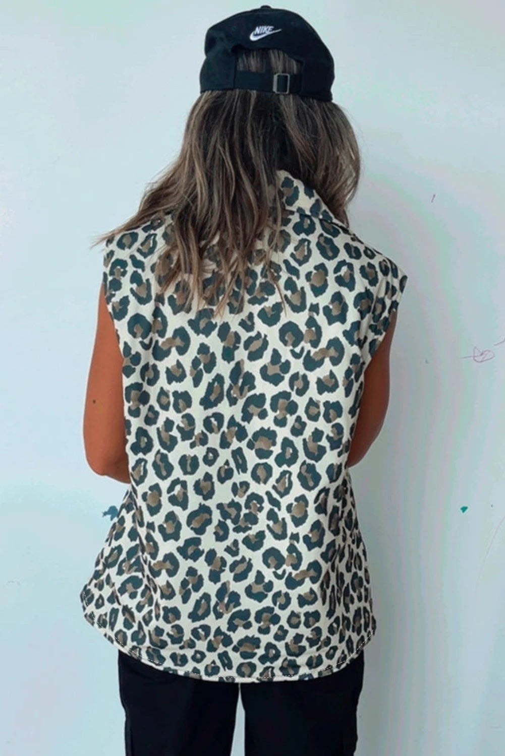 Damen Weste Leopard Braun – Offene Front, Stylisch & Trendig