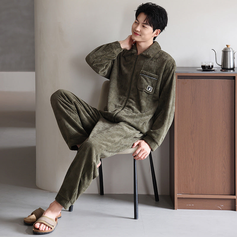 Men's Velvet Pajamas | Warm Winter Pajamas | Velour Set