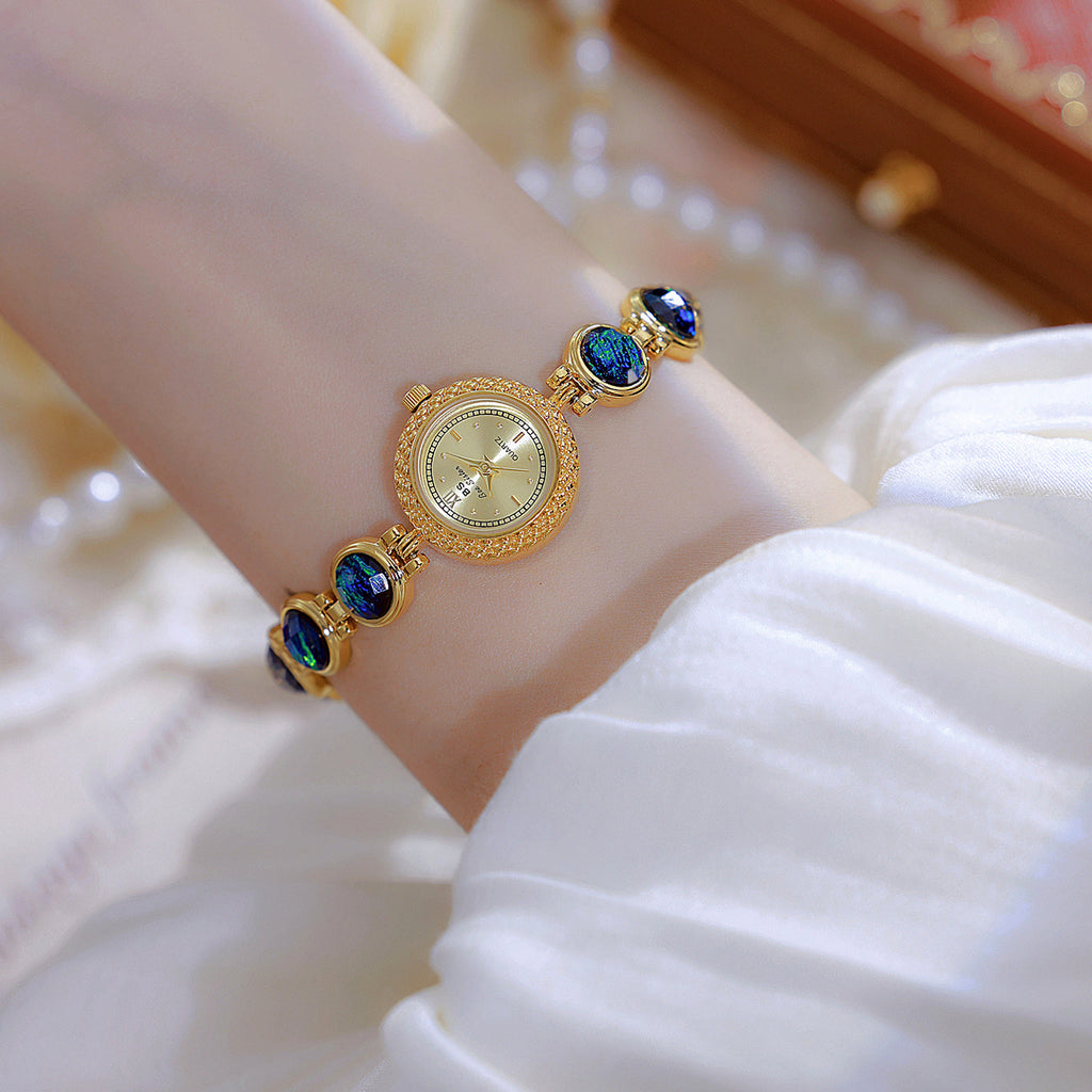 National Style Mid-ancient Light Luxury Malachit Bracelet Watch