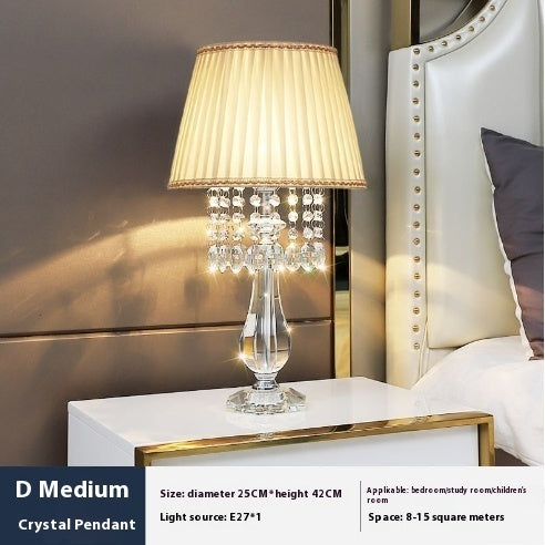 Crystal Table Lamp Dimmable with Remote Control Luxury LED