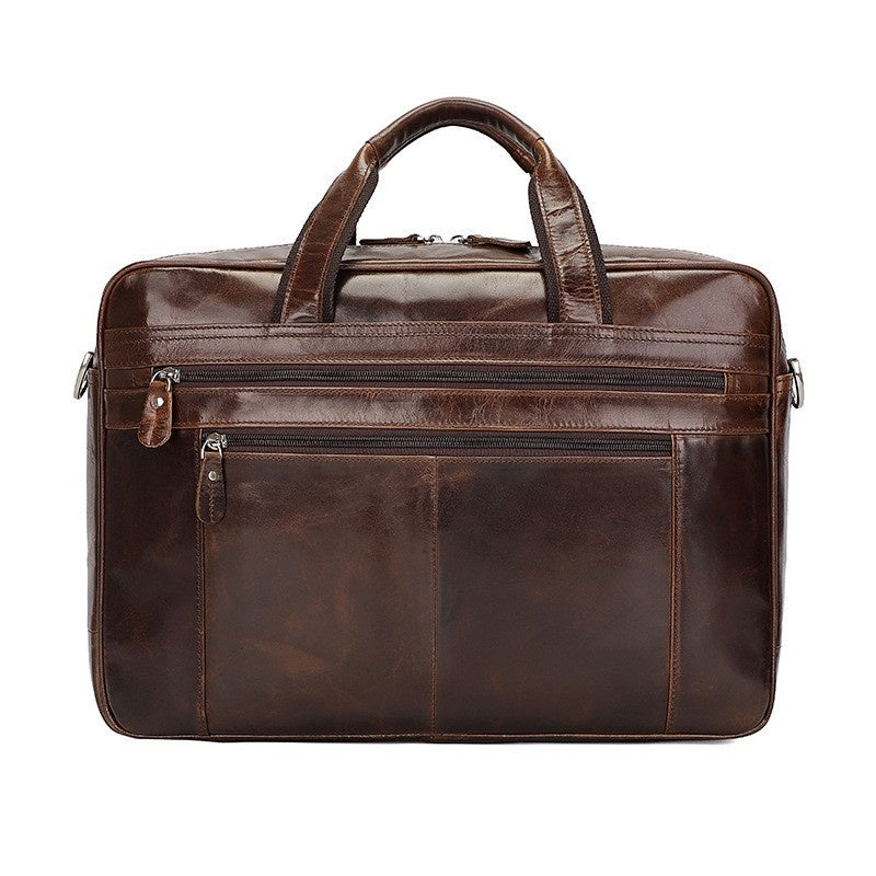 Men's Premium Nappa Leather Briefcase – Genuine Leather Business Laptop Bag