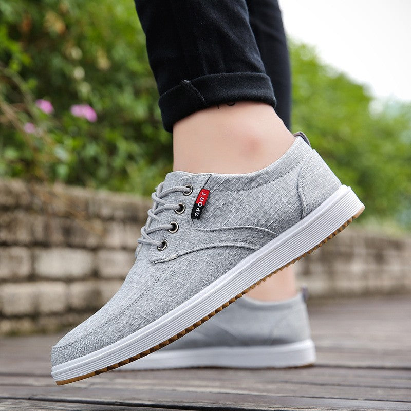 Men's Canvas Lace-Up Shoes | Breathable Comfortable Casual Shoes