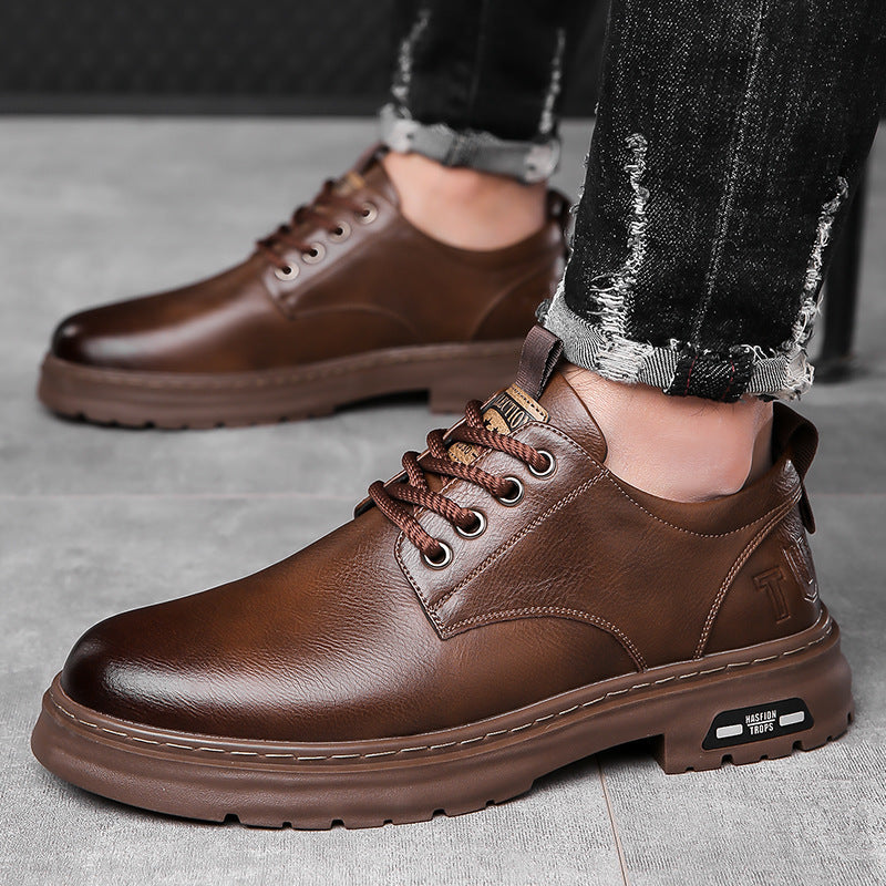 Retro Leather Men's Shoes | Comfortable Slip-On Casual Shoes