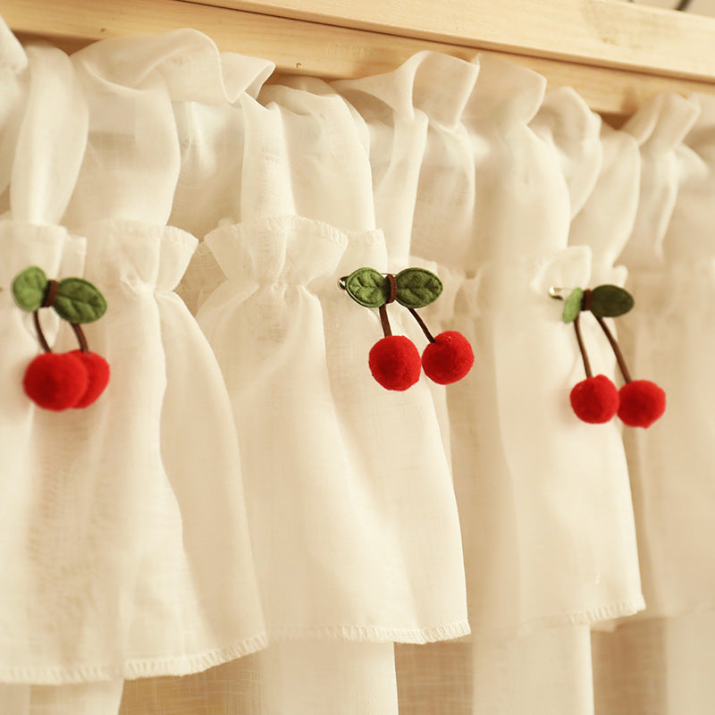 Linen Bistro Curtain | Short Kitchen Curtain Natural Fresh