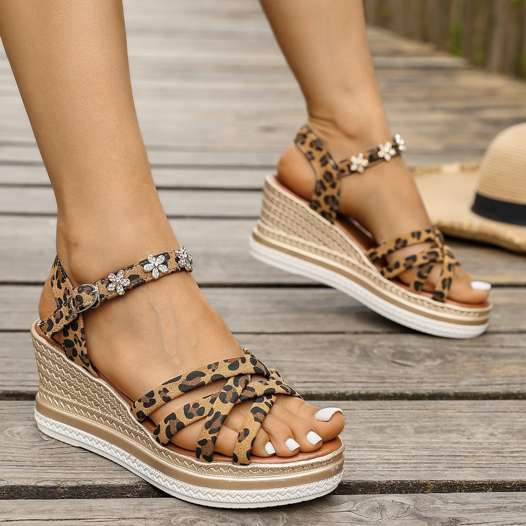 Women's Platform Sandals Suede Elegant Summer Shoes | Comfortable