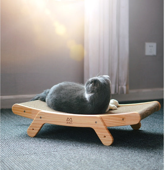 Cat Scratcher Bed Corrugated Cardboard | Durable Scratch Furniture with Replaceable Core