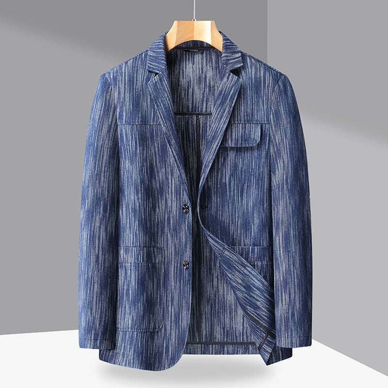 Men's Retro Denim Jacket – Stylish Button-Up Jean Jacket