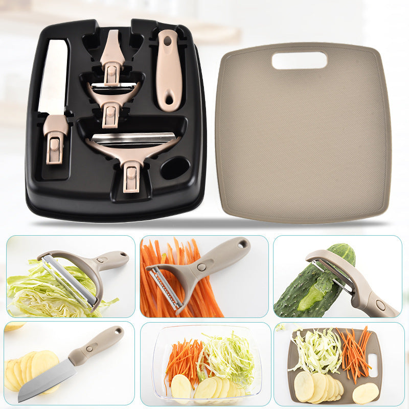 Kitchen Utensil Set 3-piece | Knife Peeler Cutting Board Kitchen
