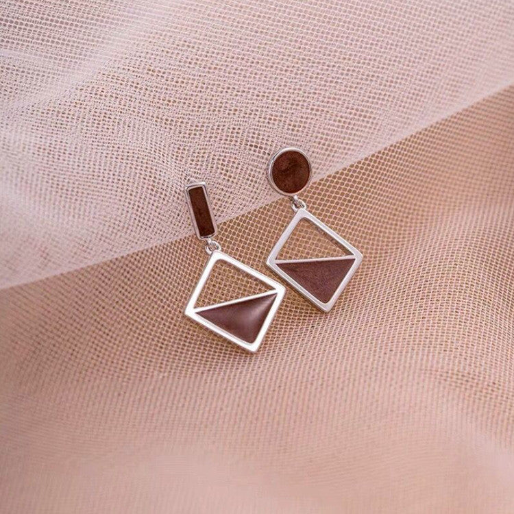 Asymmetrische Frost-Ohrringe – Elegante Moderne Statement Ohrhänger