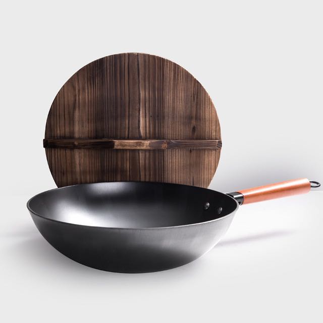 Traditioneller Eisen Wok – Handgefertigte Pfanne Premium