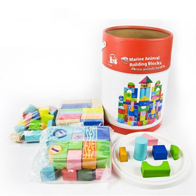 Montessori Bauklötze Kinder | Lernspielzeug kreativ bauen
