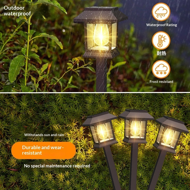 Solar Garden Light with Vintage Filament Design – Outdoor Ambient Landscape Light