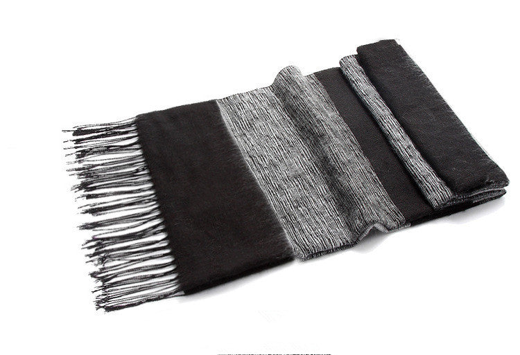 Men's Scarf cashmere-feel soft elegant stitching modern