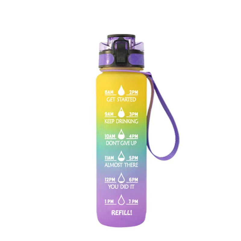 1000ml Transparente Trinkflasche Kawaii – BPA Frei Sportflasche