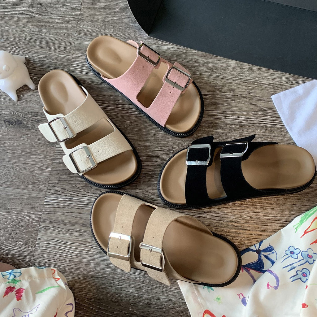 Women's Mules Comfortable Summer Slippers Buckle Lightweight | Comfort