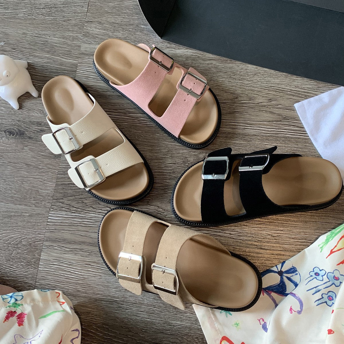 Women's Mules Comfortable Summer Slippers Buckle Lightweight | Comfort