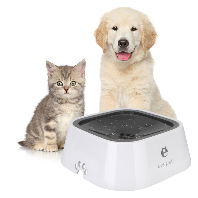 Pet Water Bowl for Dogs and Cats | Anti-Spill Slow Feeder 1.5L