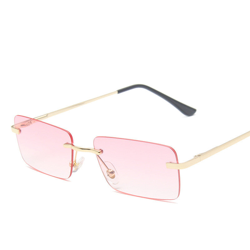 Damen Randlose Sonnenbrille Eckig – Elegante Fashion Brille