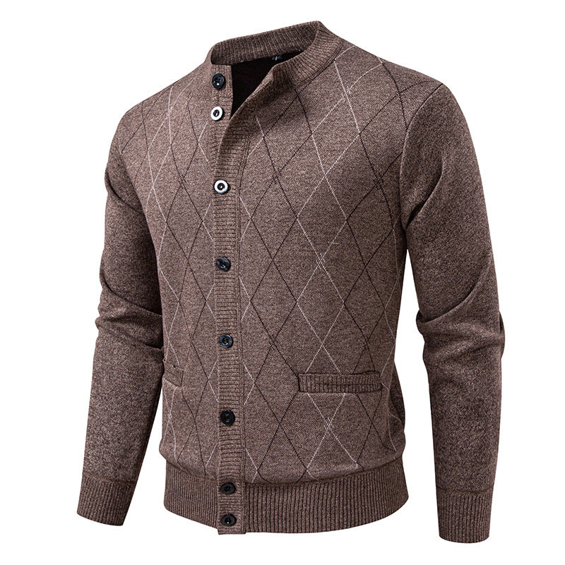 Men's Lined Knitted Sweater – Warm Fleece Sweater Modern
