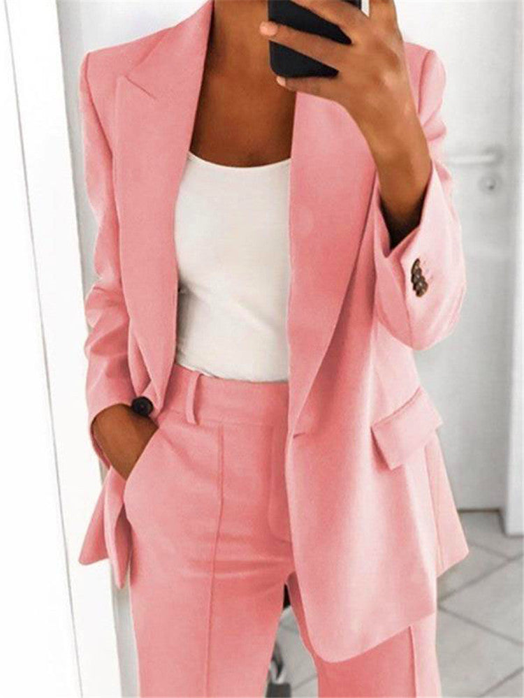 Damen Blazer & Hose Set – Slim Fit, Elegant & Business Zweiteiler