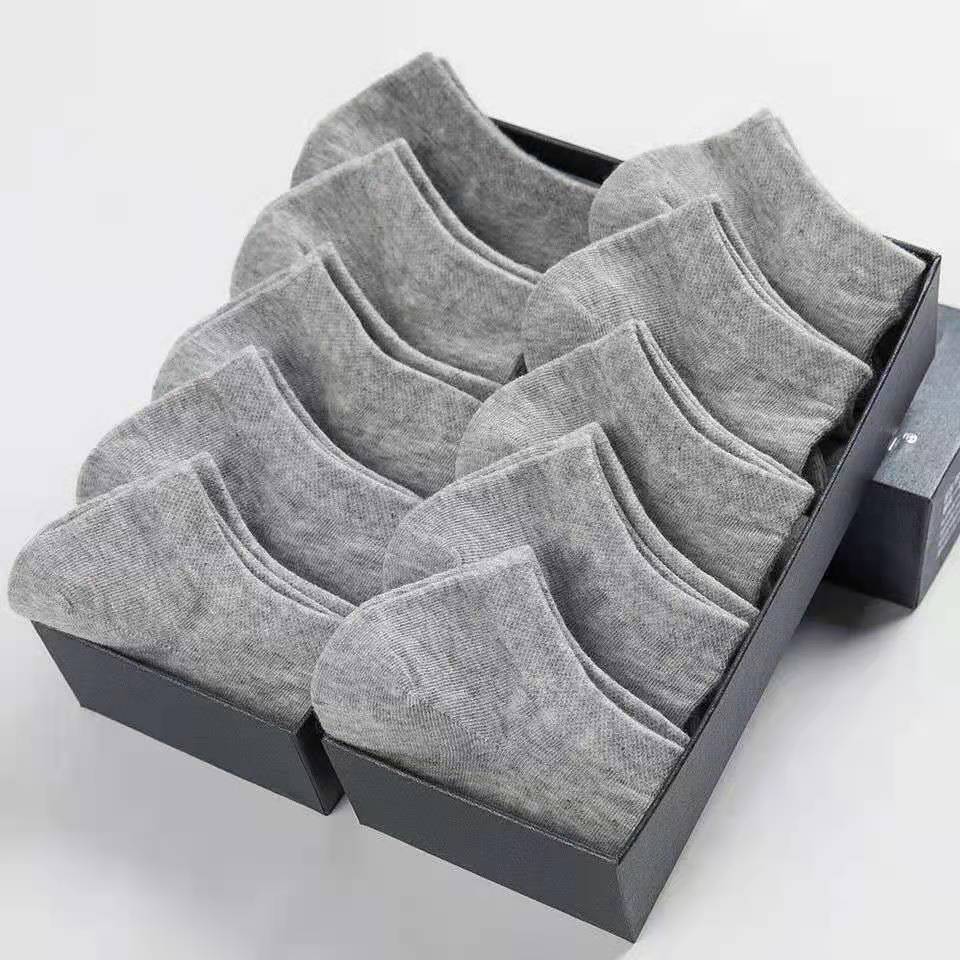 Men's Sneaker Socks Black White Grey | Cotton Basic