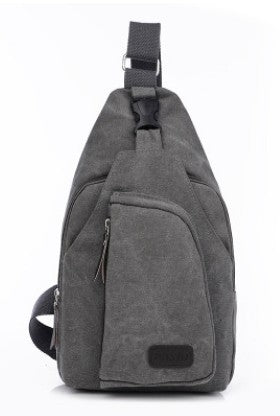 Men's Canvas Chest Bag Korean Style | Crossbody Bag