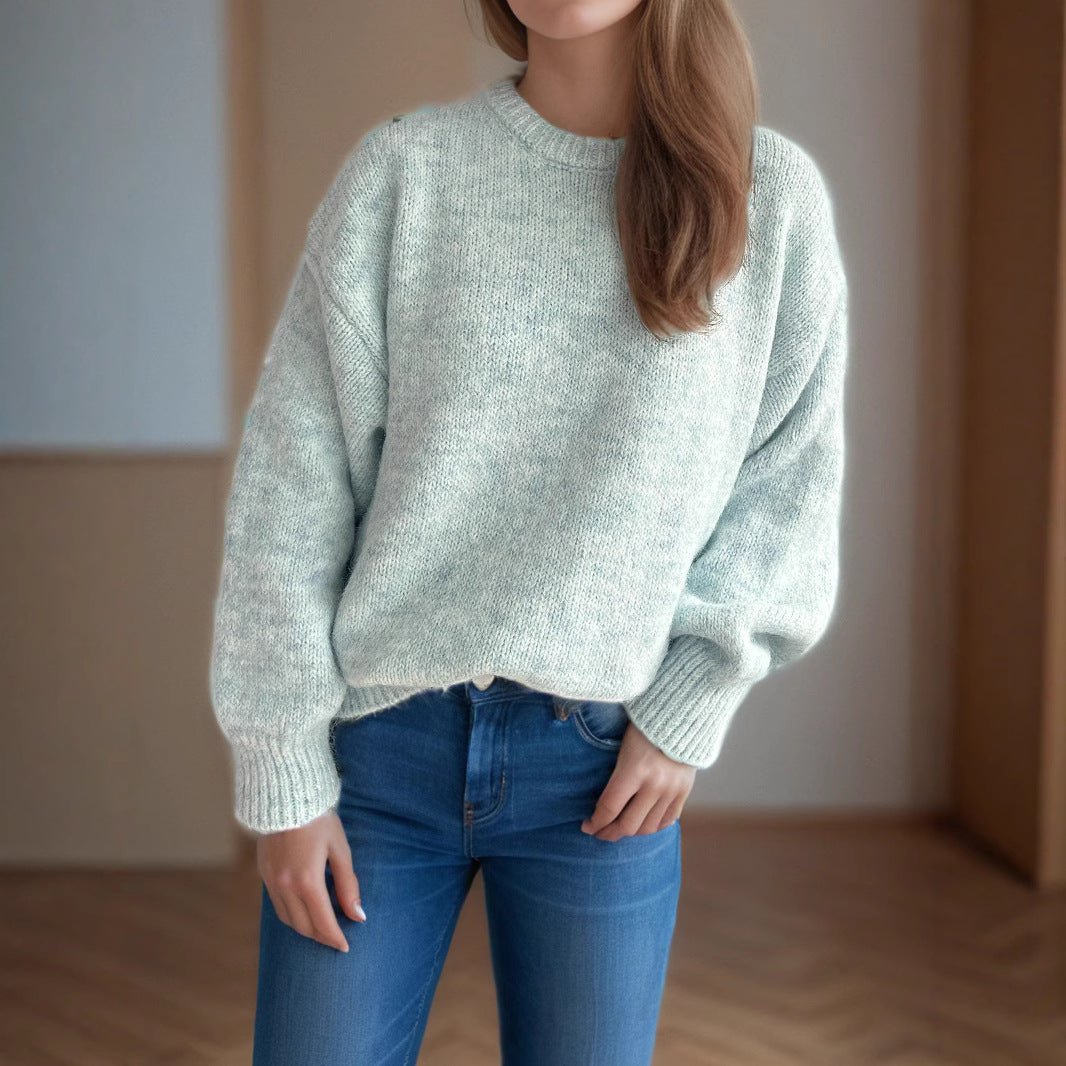 Locker sitzender Damen Strickpullover – Rundhals Pullover für Herbst & Winter