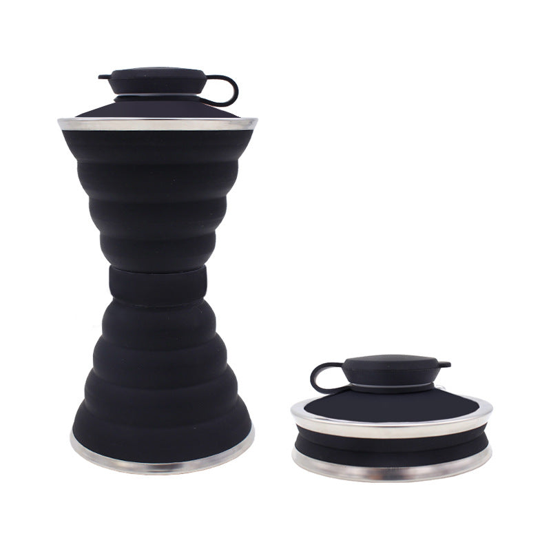 500ml Foldable Silicone Water Bottle – Leak-proof Travel Bottle