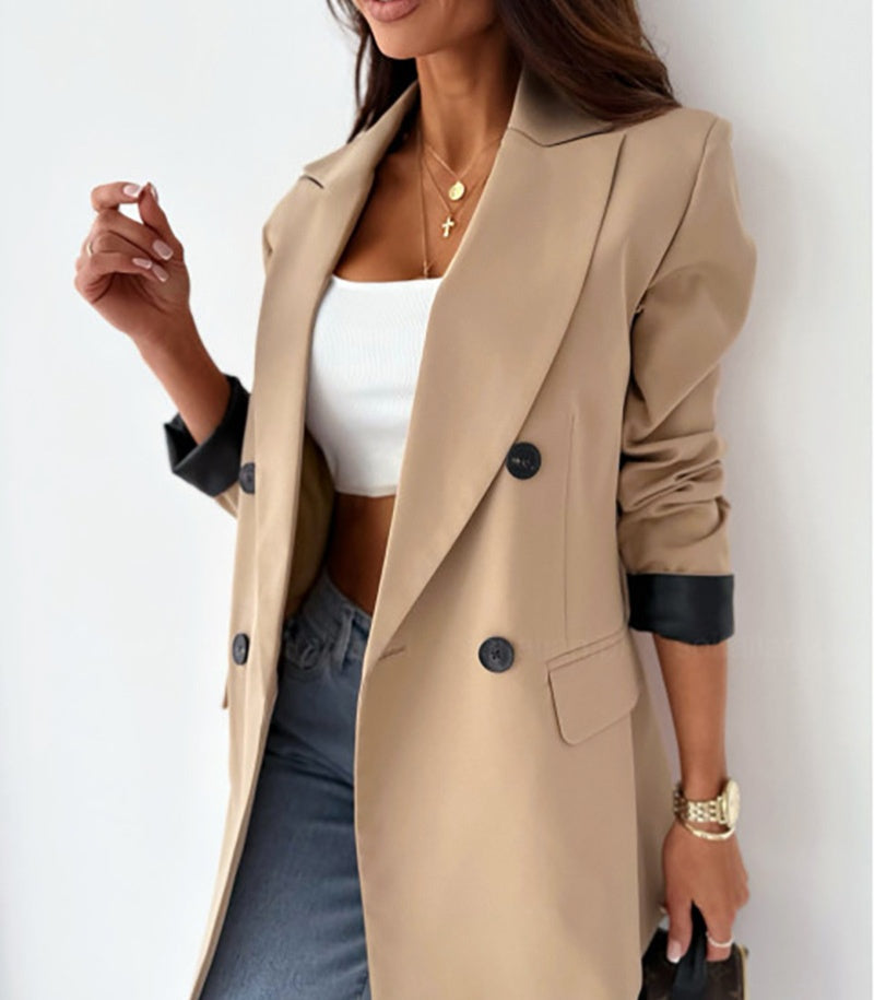 Damen Blazer Beige – Lockerer Schnitt, Casual & Zeitlos Elegant