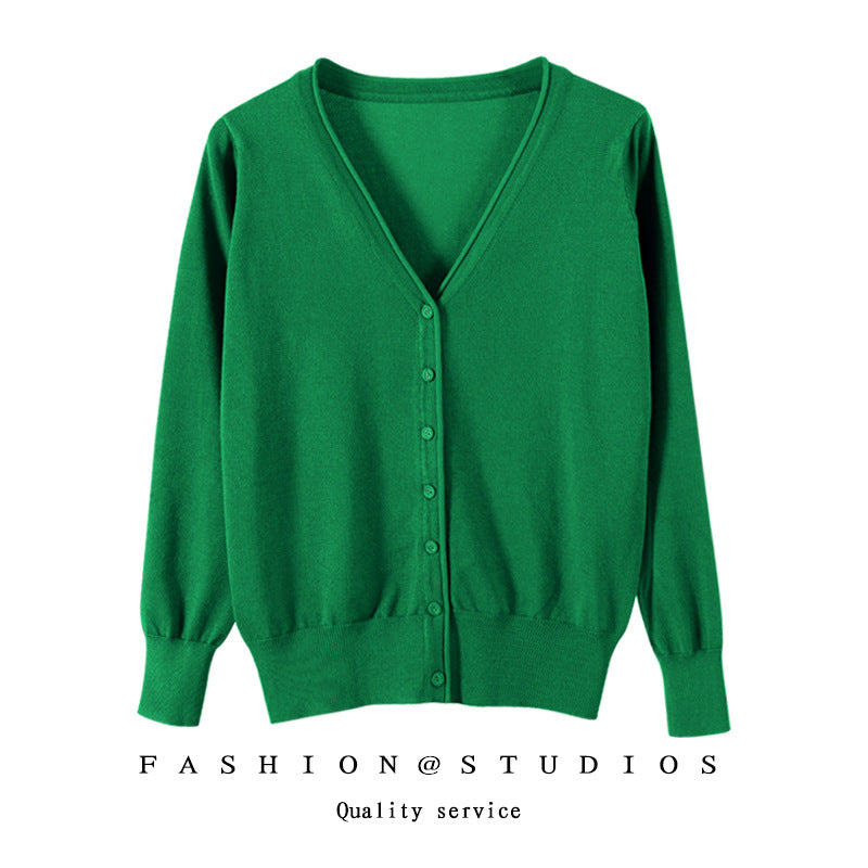 Women's Slim Fit Knitted Cardigan – Plus Sizes Spring Autumn