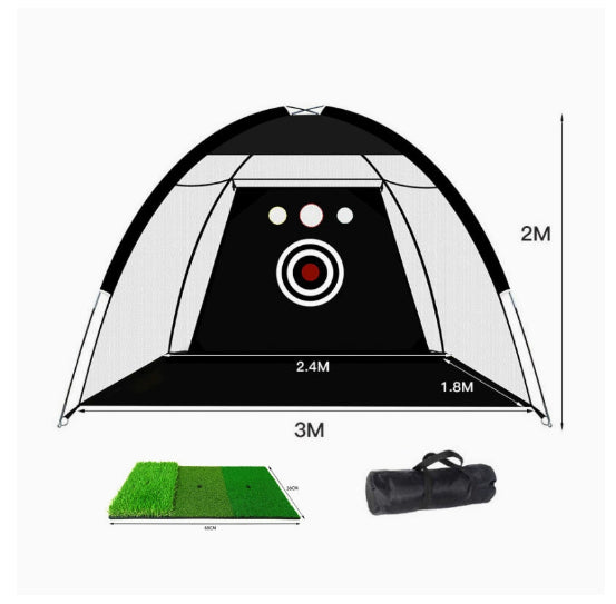 Golf Practice Net Tent with Hitting Cage | Outdoor Training Golf Net Garden