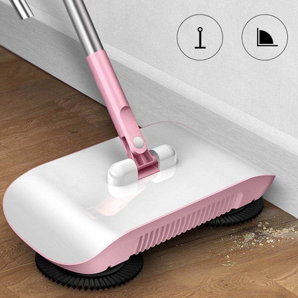 4-in-1 Manual Floor Sweeper - Sweeper, Broom, Mop & Dustpan