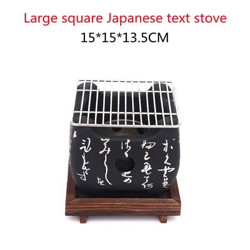 Japanischer Mini Tischgrill raucharm – Indoor Holzkohlegrill Set