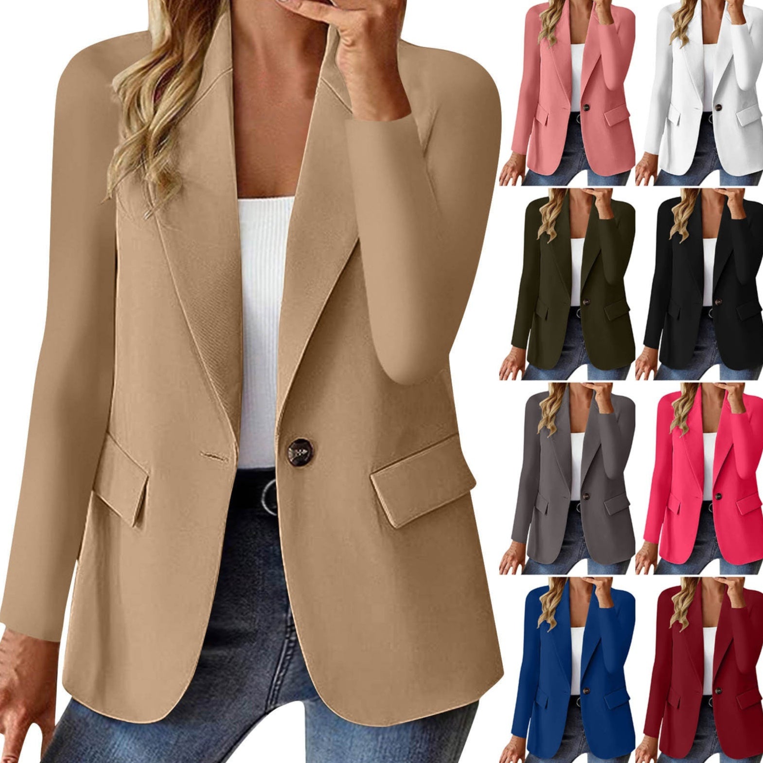 Damen Cardigan Blazer Elegant Langarm | Business Jacke Modern