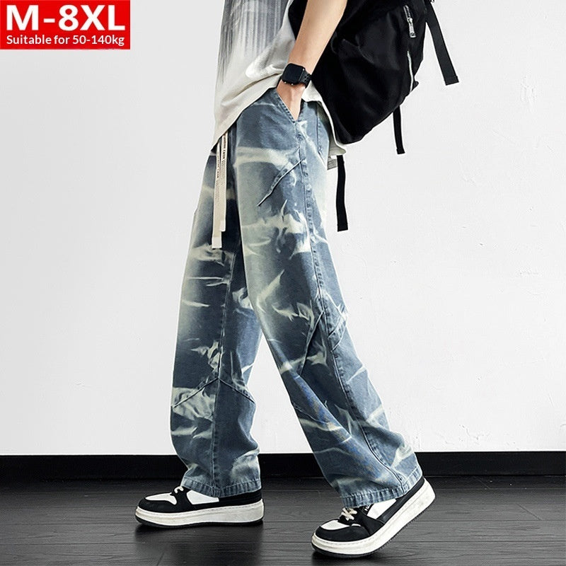 Herren Stretch Jeans Wide Leg – Loose Fit Casual Denim Hose
