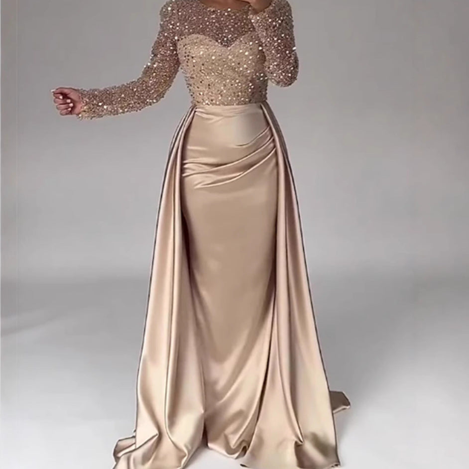Luxurious Sequin Evening Gown – Elegant Glamour Maxi Dress for Special Occasions