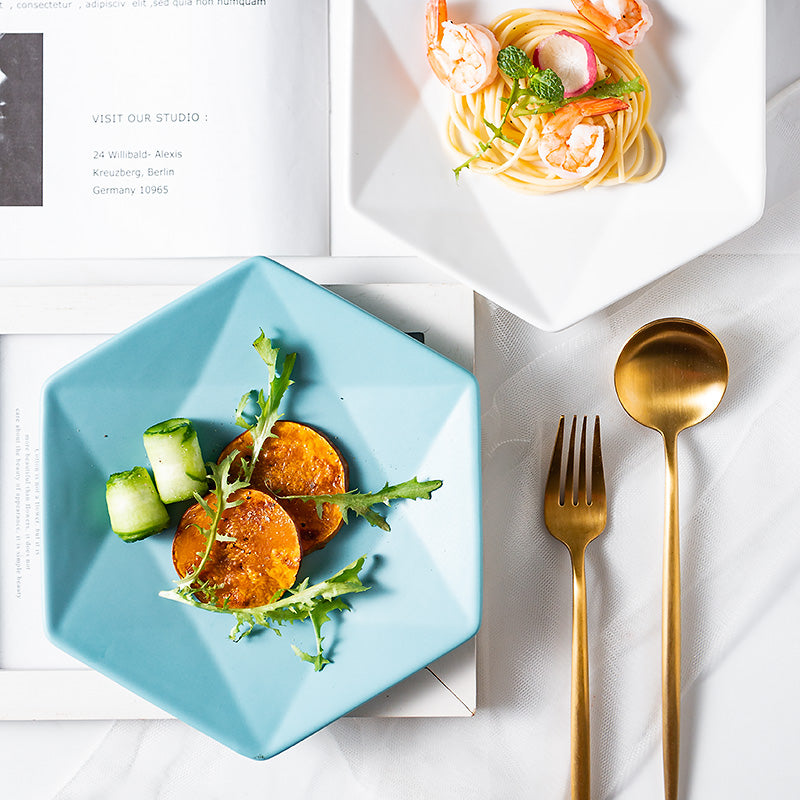 Matte Ceramic Plates Modern | Elegant Dinner Plate Design Kitchen