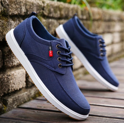 Men's Canvas Lace-Up Shoes | Breathable Comfortable Casual Shoes