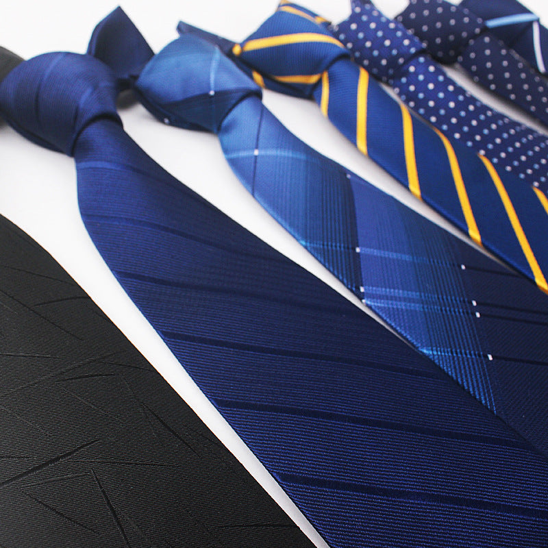 Men's Tie 8cm Striped Business Elegant Red Blue Black