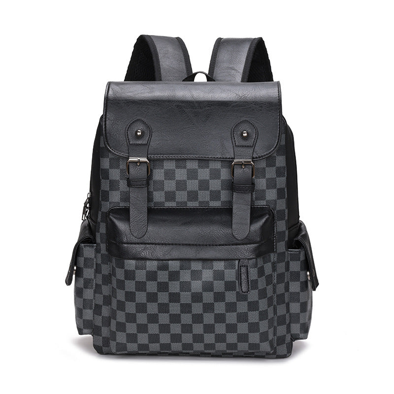Checked Backpack Large | Travel Leisure | Stylish Backpack