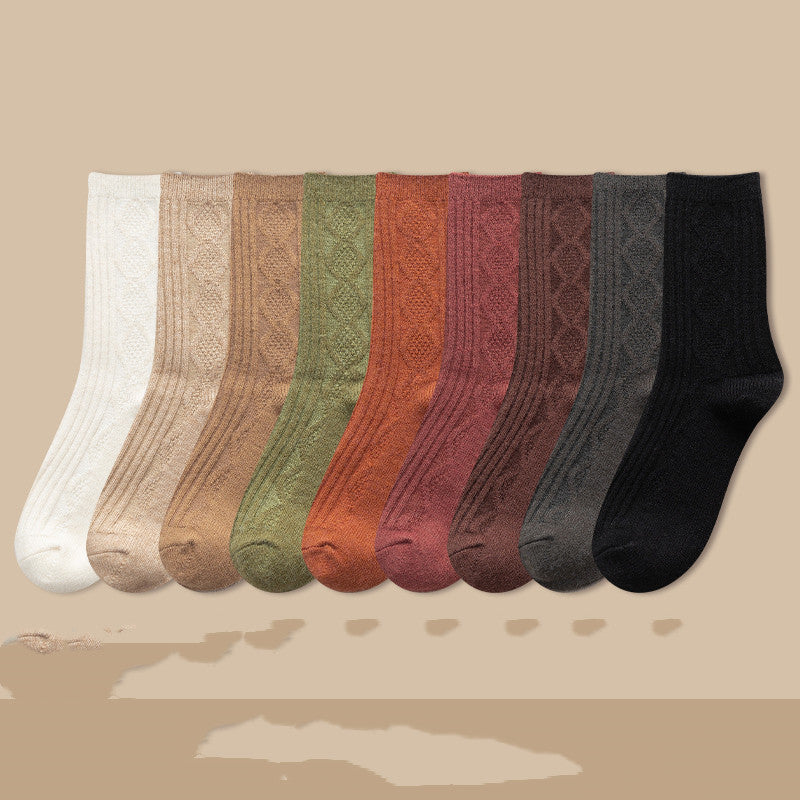 Damen Kaschmir Kniestrümpfe Warm – Dicke Kuschel Langsocken