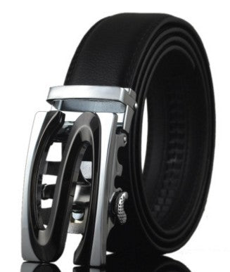 Men's Automatic Belt Leather Elegant Adjustable Business Style