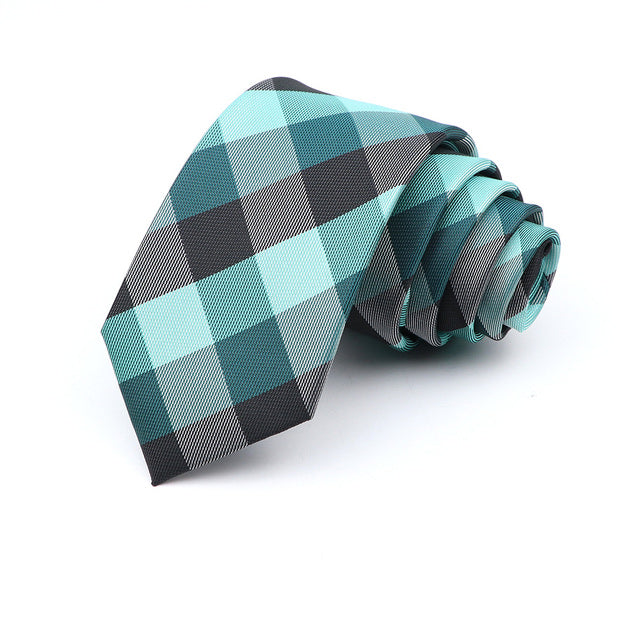 Slim Krawatte 6cm kariert modern Herren Polyester elegant