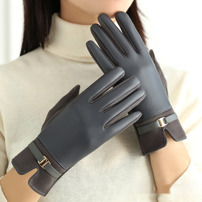 Damen PU Handschuhe mit Fleecefutter – Stilvoll Warm & Modern