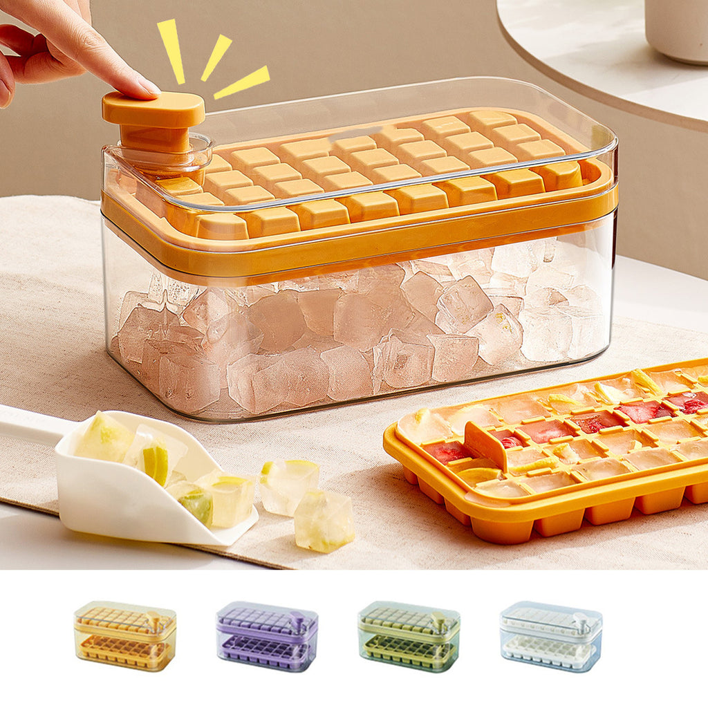 Ice Cube Tray with Lid | Ice Cube Maker with Box