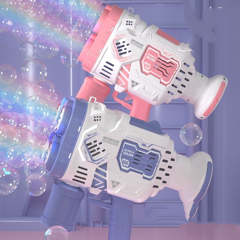 Bubble Machine for Kids | Rocket Bubble Gun with LED
