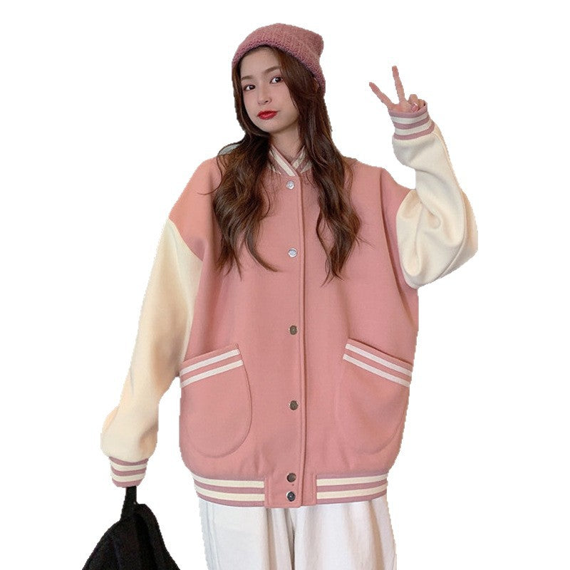 Women's Preppy Jacket | Fashionable Casual Varsity Jacket