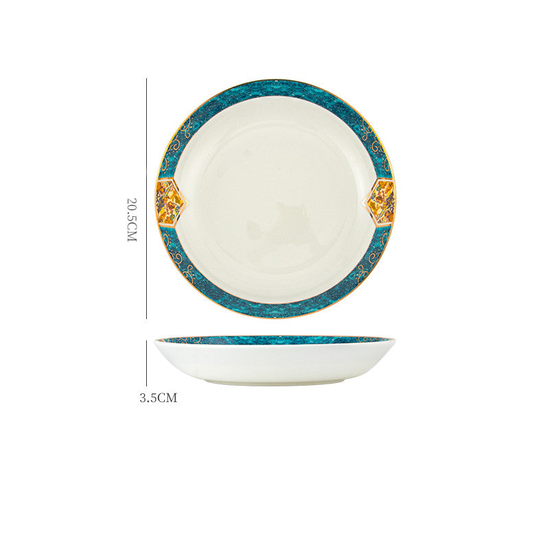 Ceramic Steak Plate Porcelain | Elegant Dinner Plate Kitchen