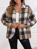 Checked Women's Wool Coat | Elegant Commuter Jacket