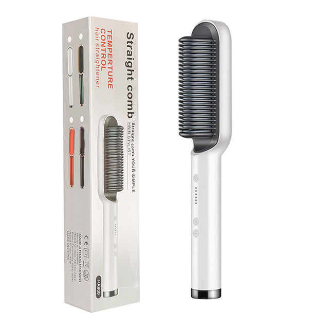 2-in-1 Glättungsbürste & Lockenstab – Ionen Haarstyler Elektrisch